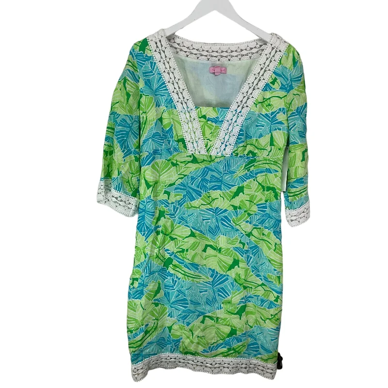 Dress Designer By Lilly Pulitzer In Blue & Green, Size: M