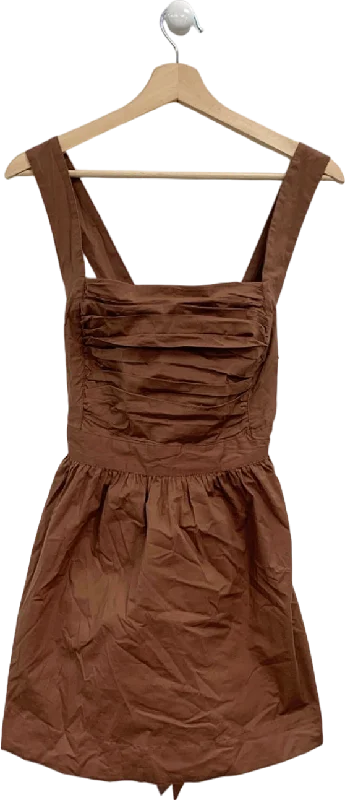 Free People Brownie Pleated Cotton-Blend Dress UK XS