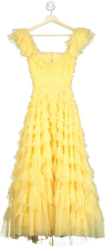 Needle & Thread Yellow Tulle Dress UK 6