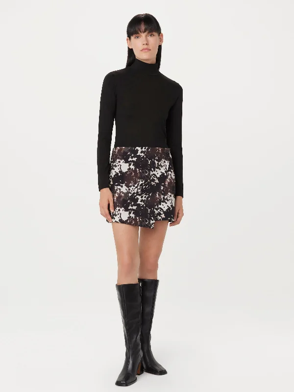 The Printed Mini Skirt in Black