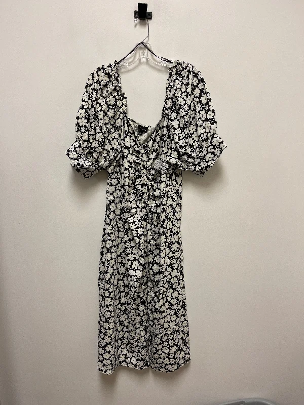 Dress Casual Maxi By Who What Wear In Black & Cream, Size: 2x