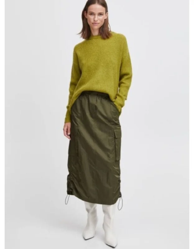 B Young Datine Cargo Skirt OLIVE NIGHT