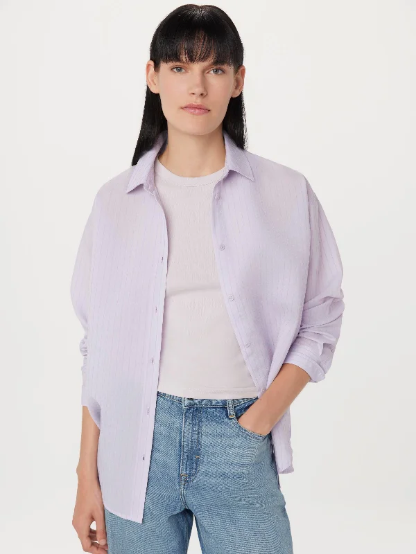 The Textured Sheer Shirt in Lilac