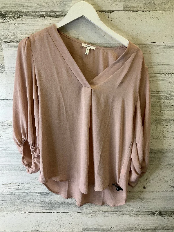 Blouse Long Sleeve By Maurices In Pink, Size: S