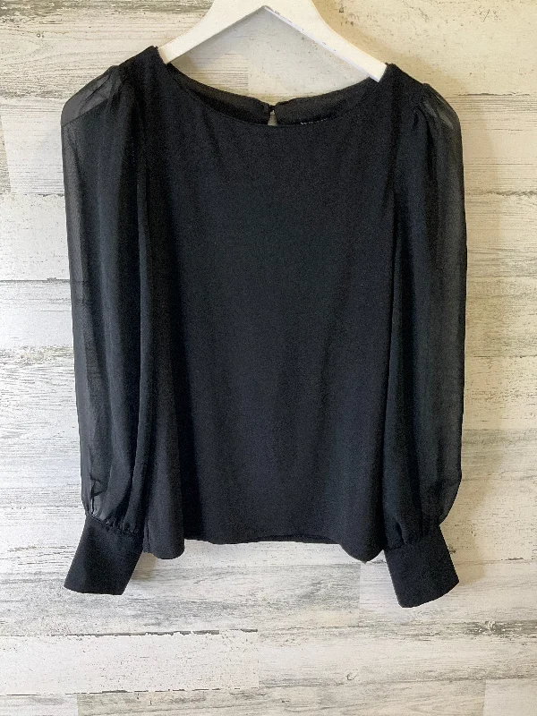 Blouse Long Sleeve By White House Black Market In Black, Size: Xs