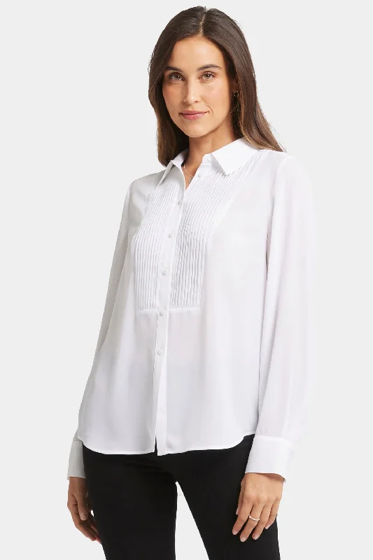 Tuxedo Blouse - Optic White