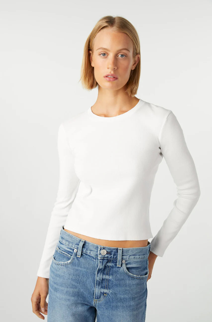 Slim Rib Tee - White