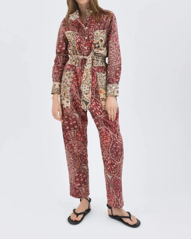 Gregory Jumpsuit In Cairo Red