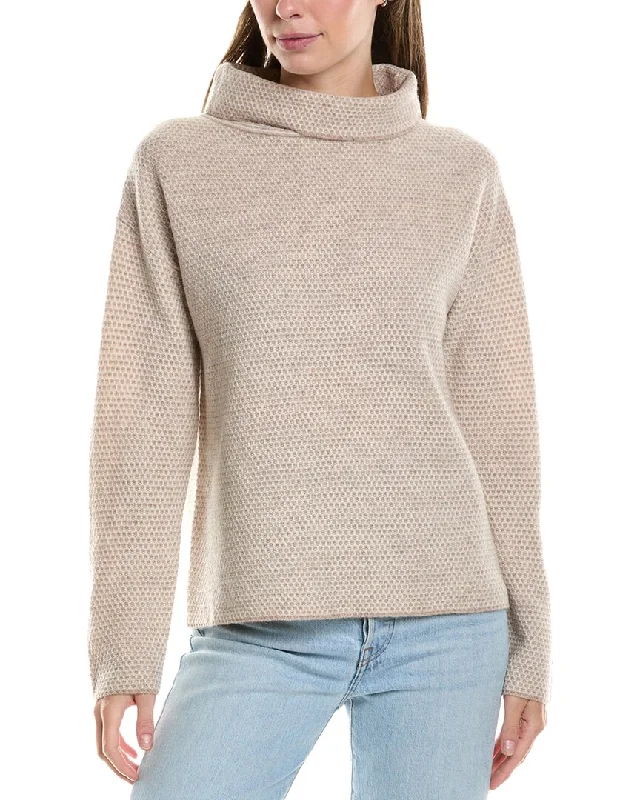 InCashmere Honeycomb Cashmere Sweater