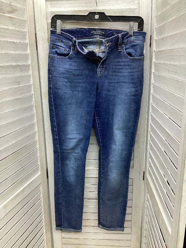 Jeans Skinny By Lucky Brand In Blue Denim, Size: 6