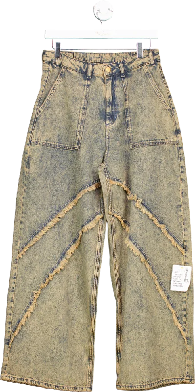 Reclaimed Vintage Blue Denim Wide Leg Jeans UK 10