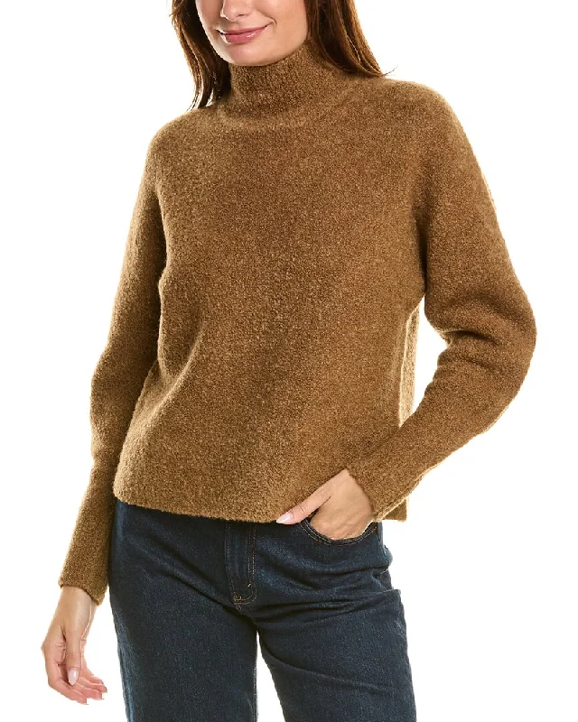 Theory Cozy Boucle Wool & Yak-Blend Pullover