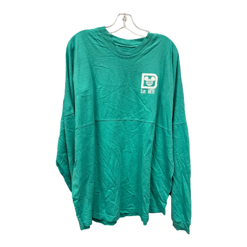 Top Long Sleeve By Disney Store In Green, Size: 1x