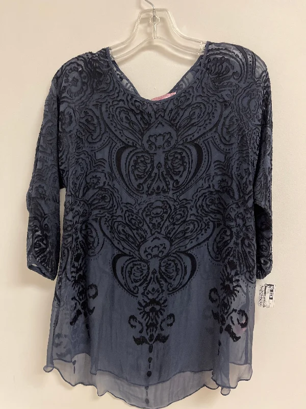 Tunic Long Sleeve By Calypso St Barth In Navy, Size: Xs