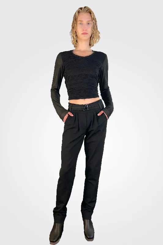 Belted Trousers - Black