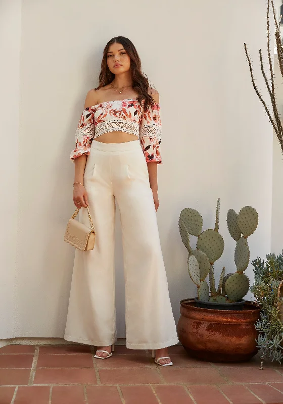 High Waist Ultra Wide Linen Pant