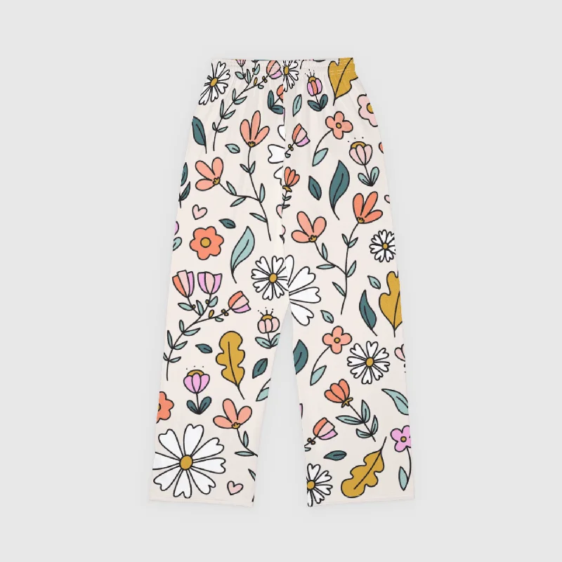 Pastel Flowers Lounge Bottoms