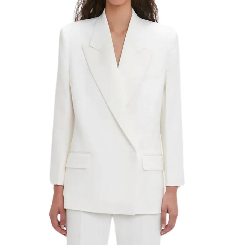 Tuxedo Jacket In Ivory