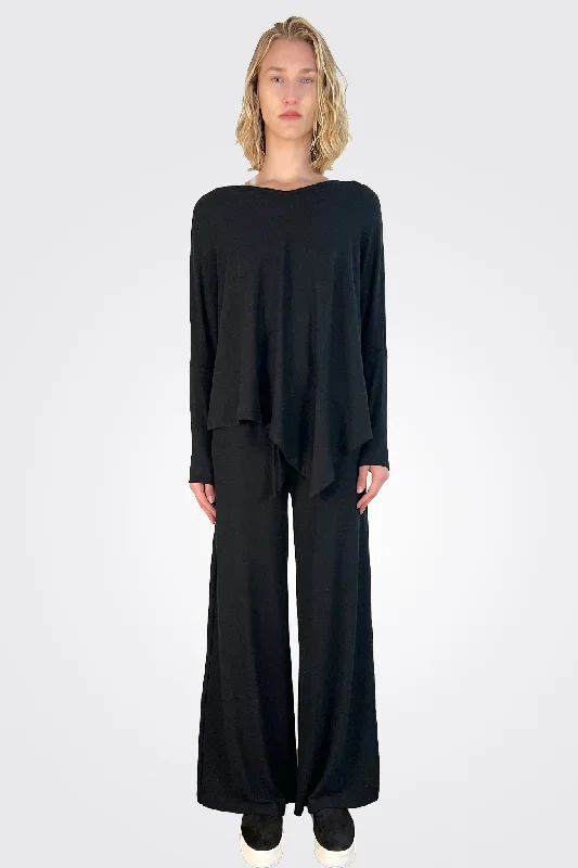 Wide Leg Pants - Black